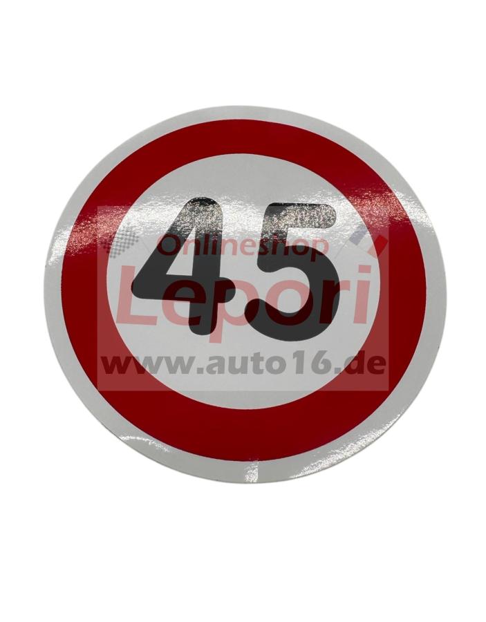 45 km/h-Schild - Aufkleber klein